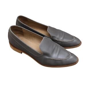 Everlane The Modern Street Gray Leather Loafer Women's 9.5 Business Casual Italy